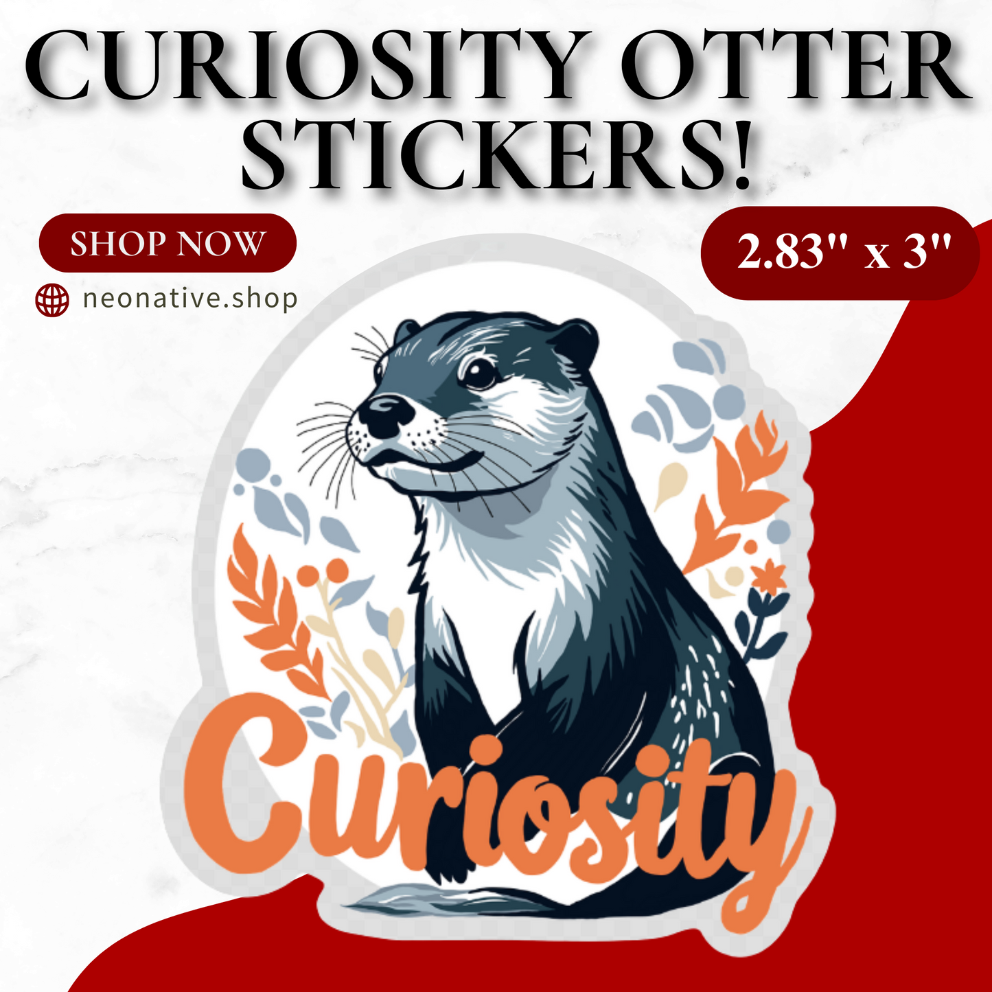 Curiosity Otter Sticker