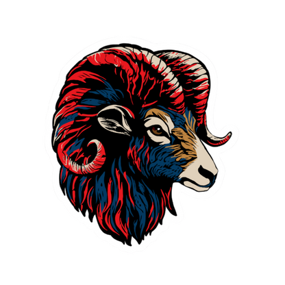 Hand-drawn dall sheep icon sticker — original wildlife art by Kayanna Healy at Neo Native
