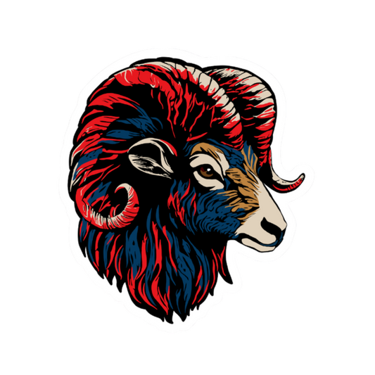 Hand-drawn dall sheep icon sticker — original wildlife art by Kayanna Healy at Neo Native