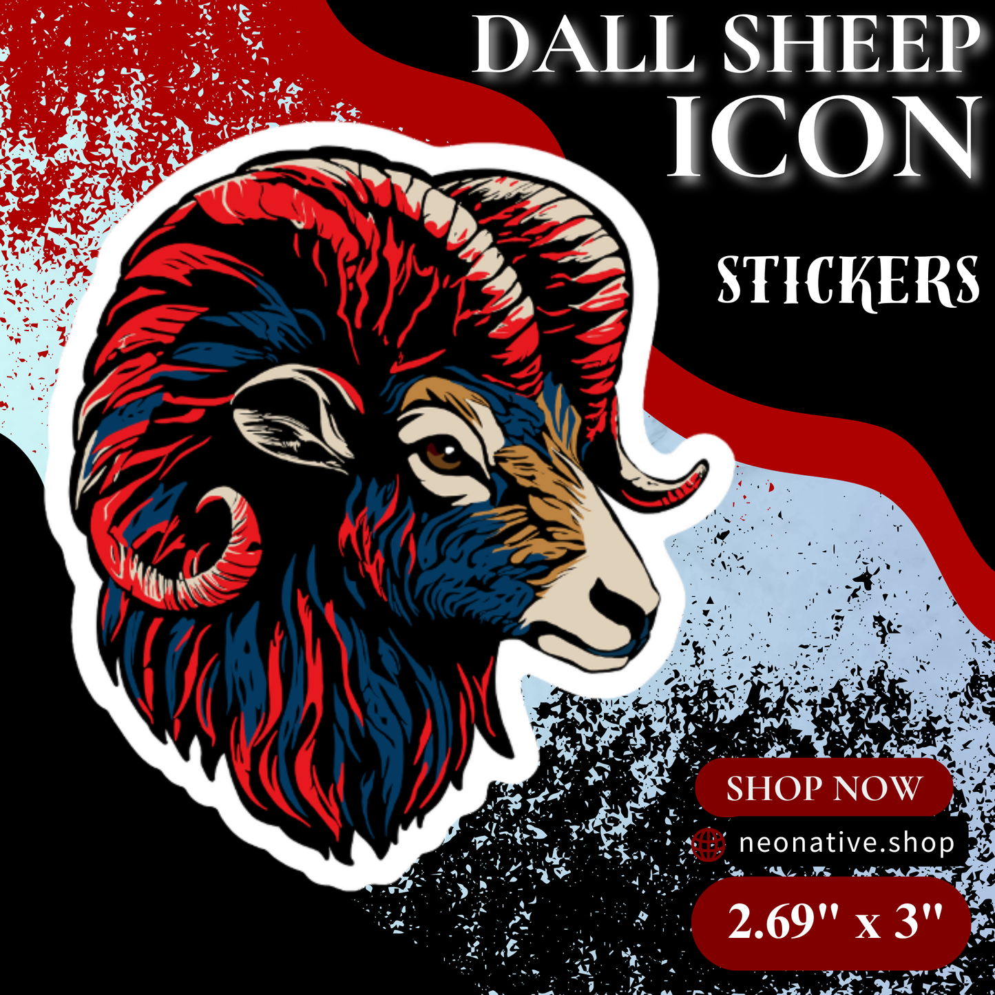 Dall Sheep Icon Sticker