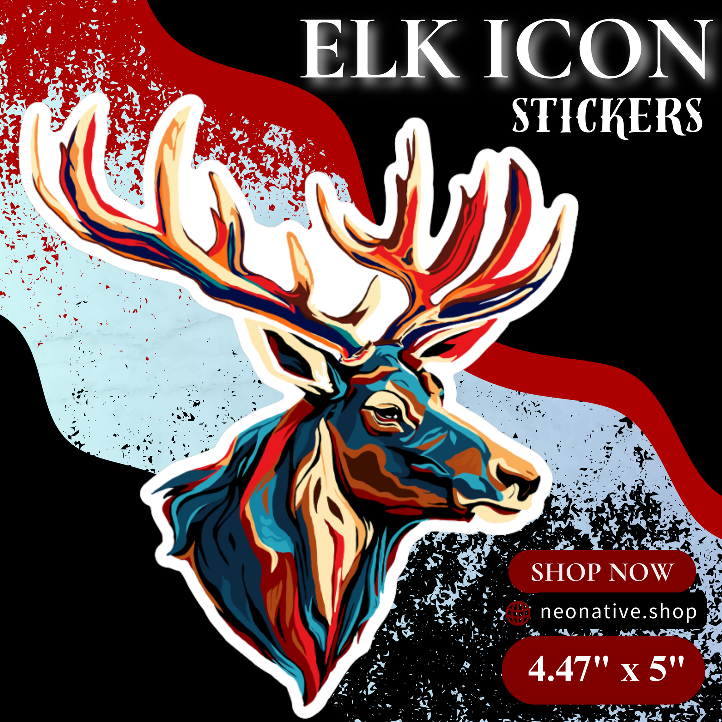Elk Icon Sticker