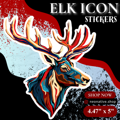Elk Icon Sticker