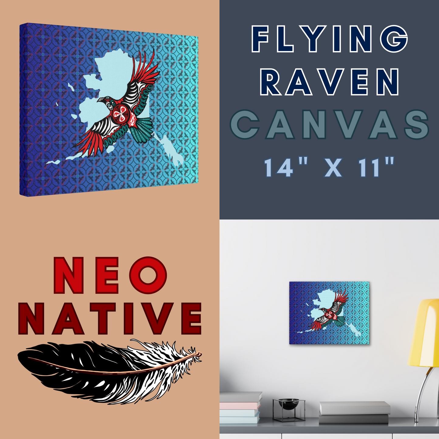 Flying Raven Canvas