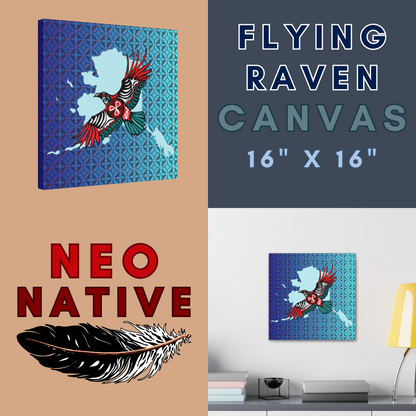 Flying Raven Canvas