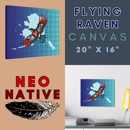 Flying Raven Canvas