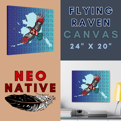 Flying Raven Canvas