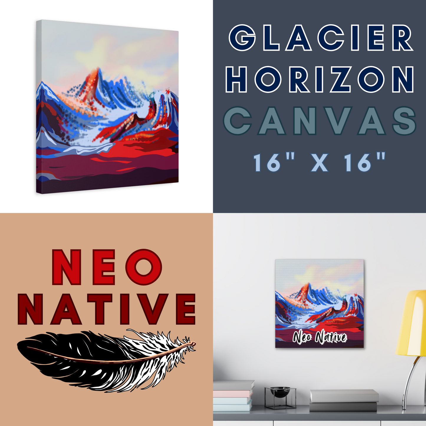 Glacier Horizon Canvas