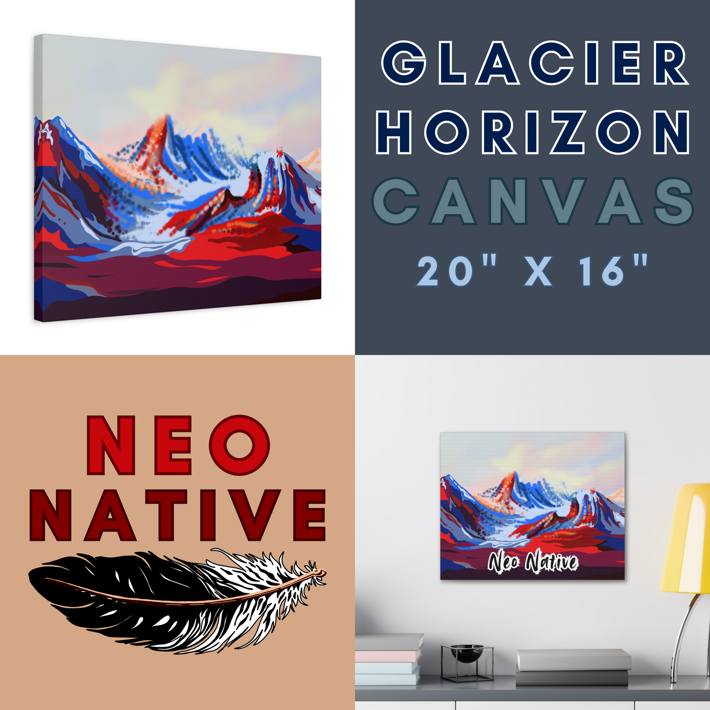 Glacier Horizon Canvas