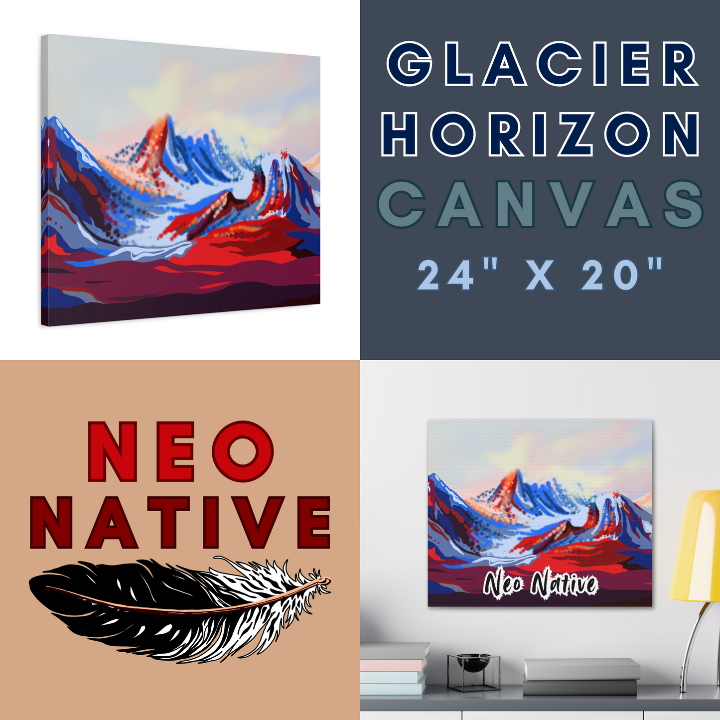 Glacier Horizon Canvas