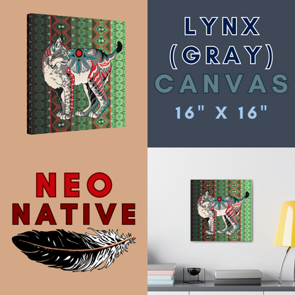 Gray Lynx Canvas