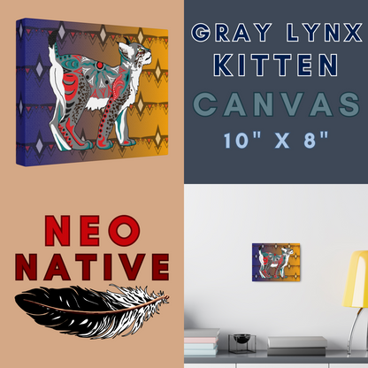 Gray Lynx Kitten Canvas