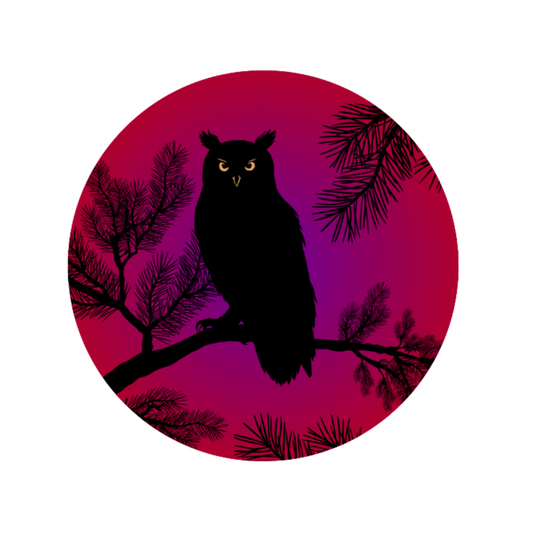 Great Horned Owl Silhouette Sticker