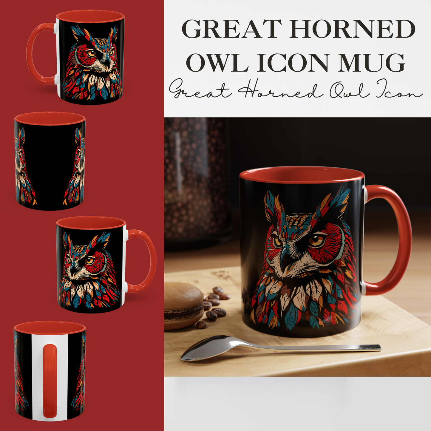 Great Horned Owl Icon Mug