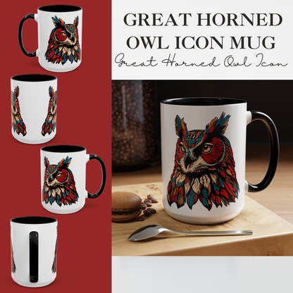 Great Horned Owl Icon Mug