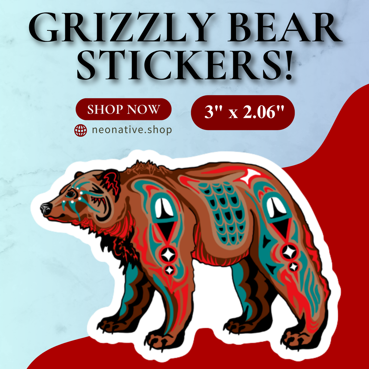 Grizzly Bear Sticker