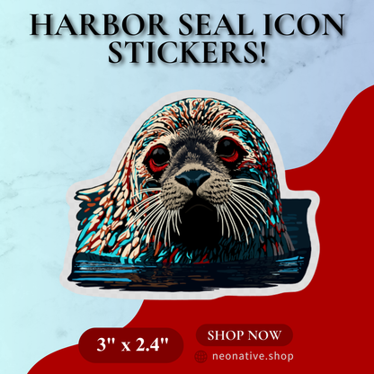 Harbor Seal Icon Sticker