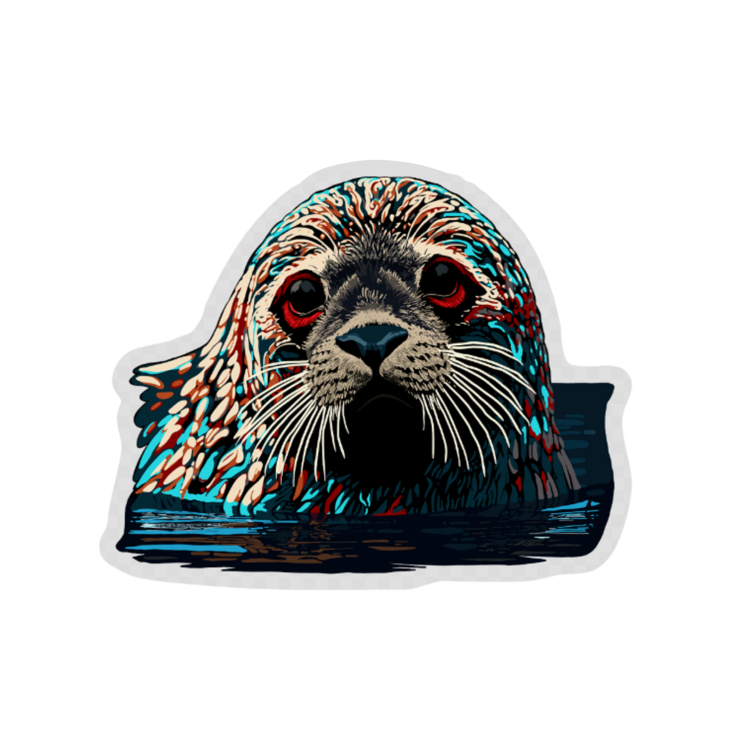 Harbor Seal Icon Sticker