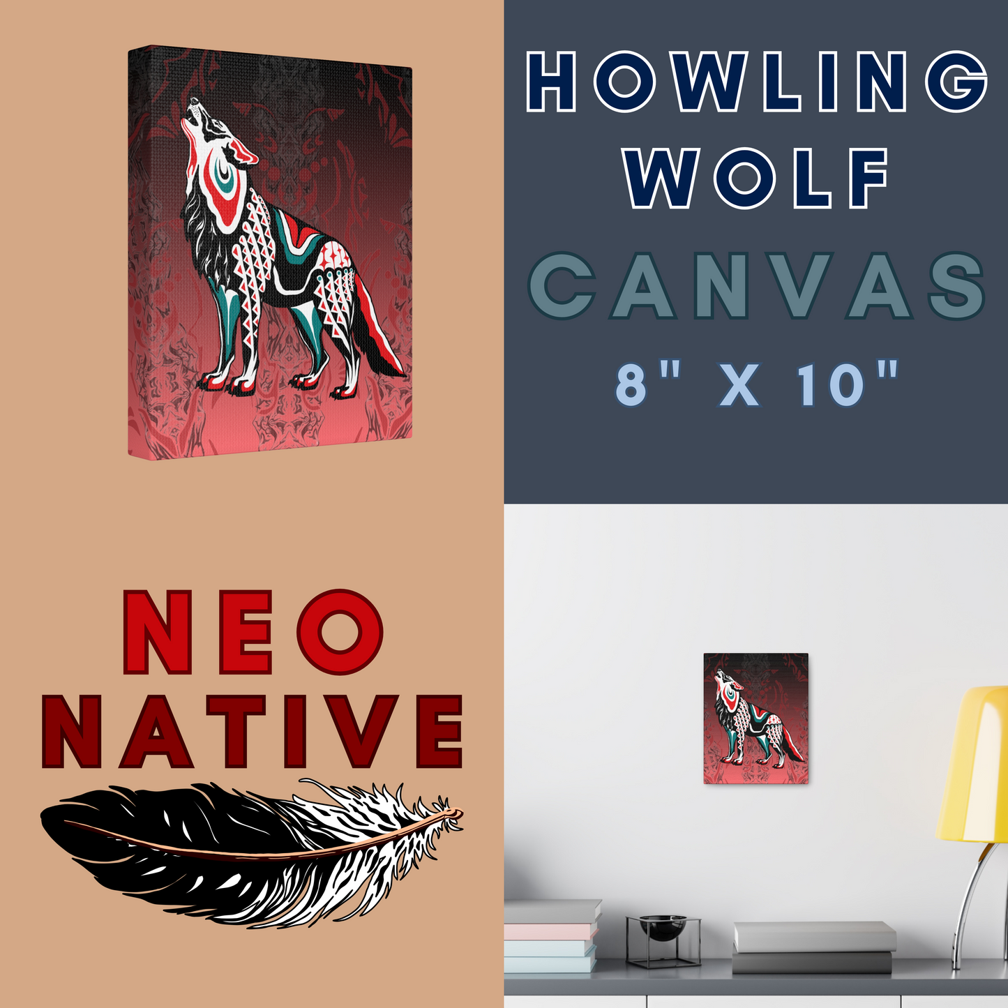 Howling Wolf Canvas