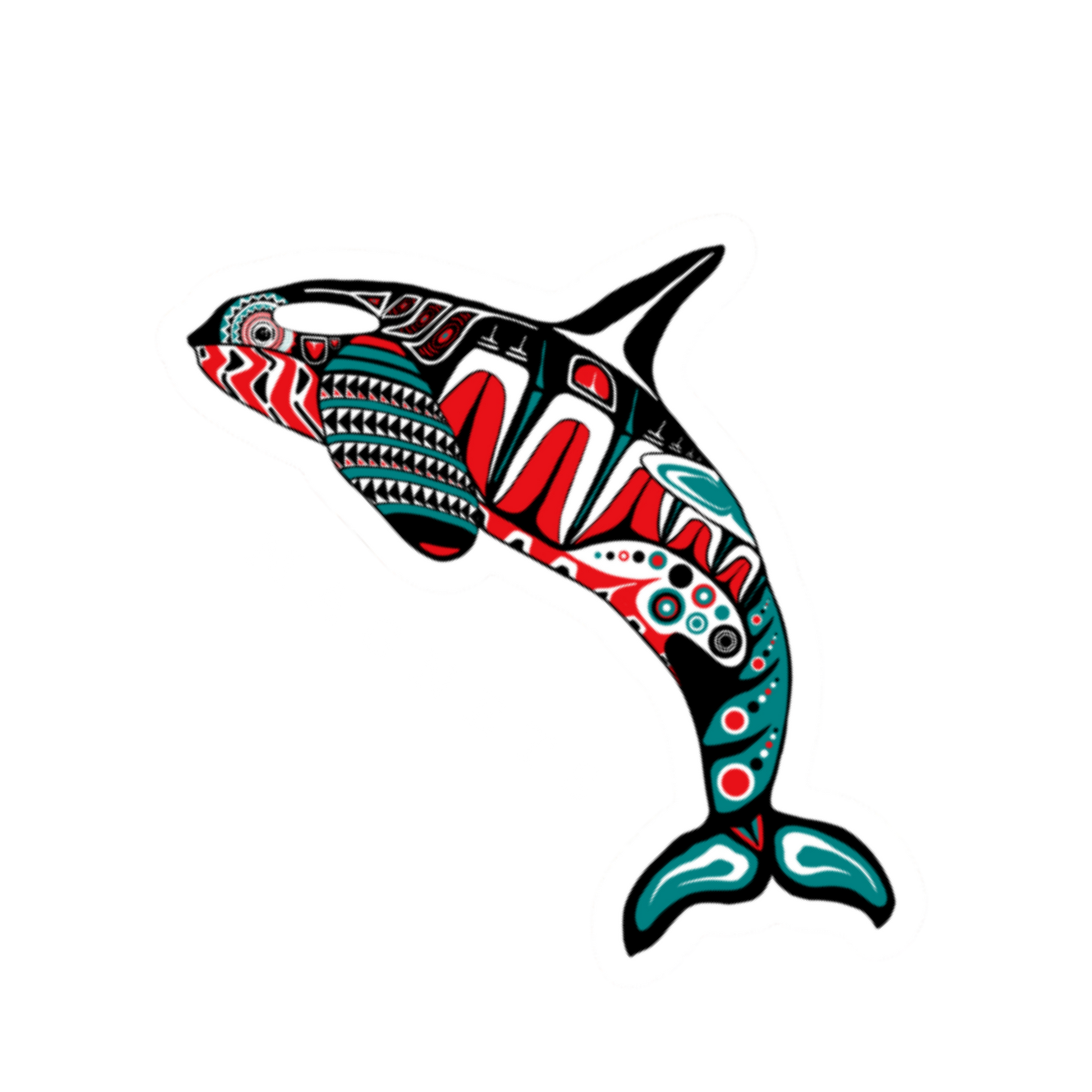 Hand-drawn killer whale magnet piece — original wildlife art by Kayanna Healy at Neo Native