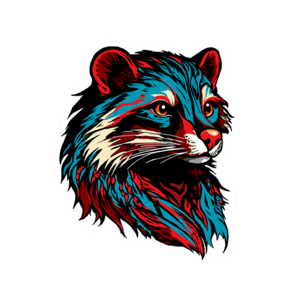 Hand-drawn mink icon sticker — original wildlife art by Kayanna Healy at Neo Native