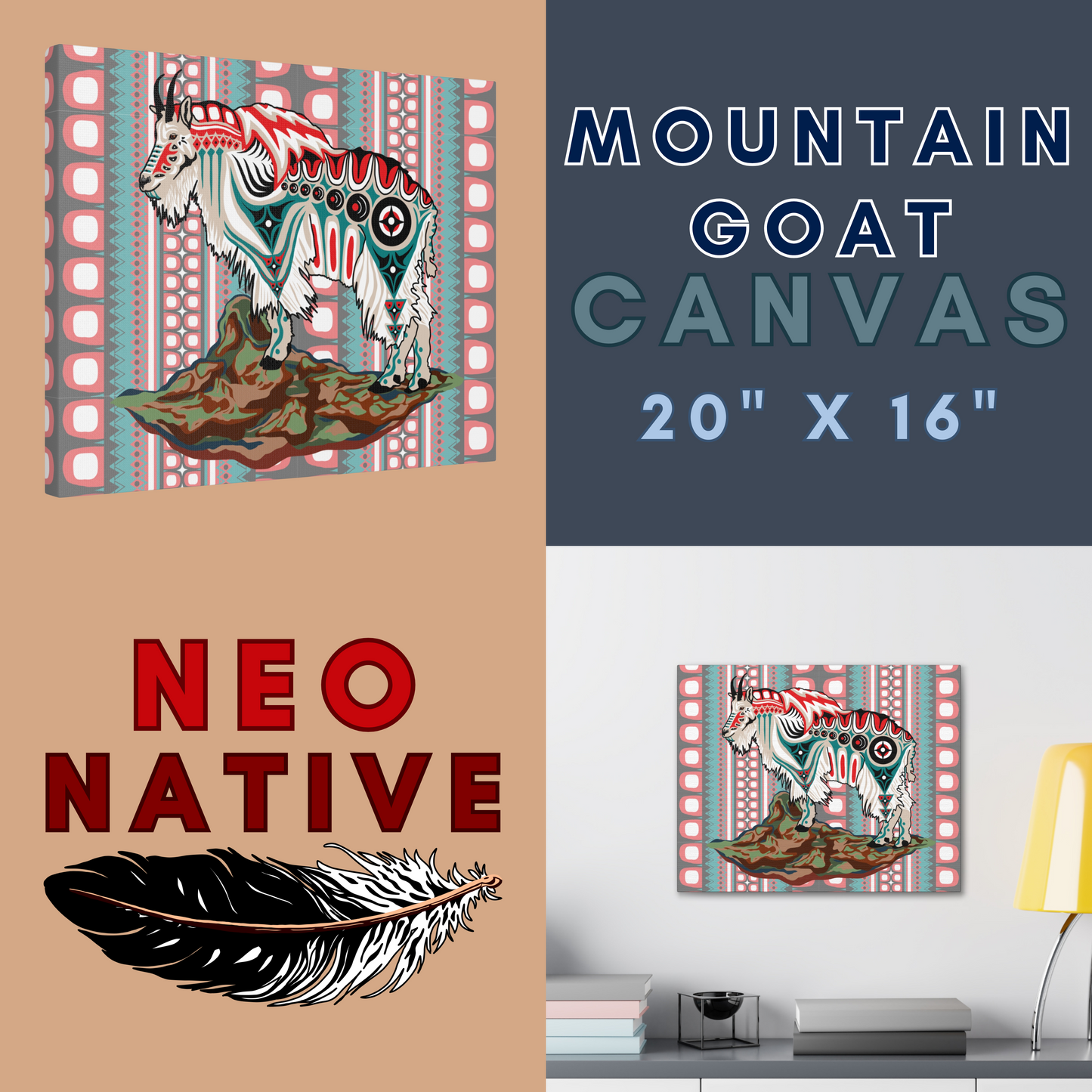 Mountain Goat Canvas