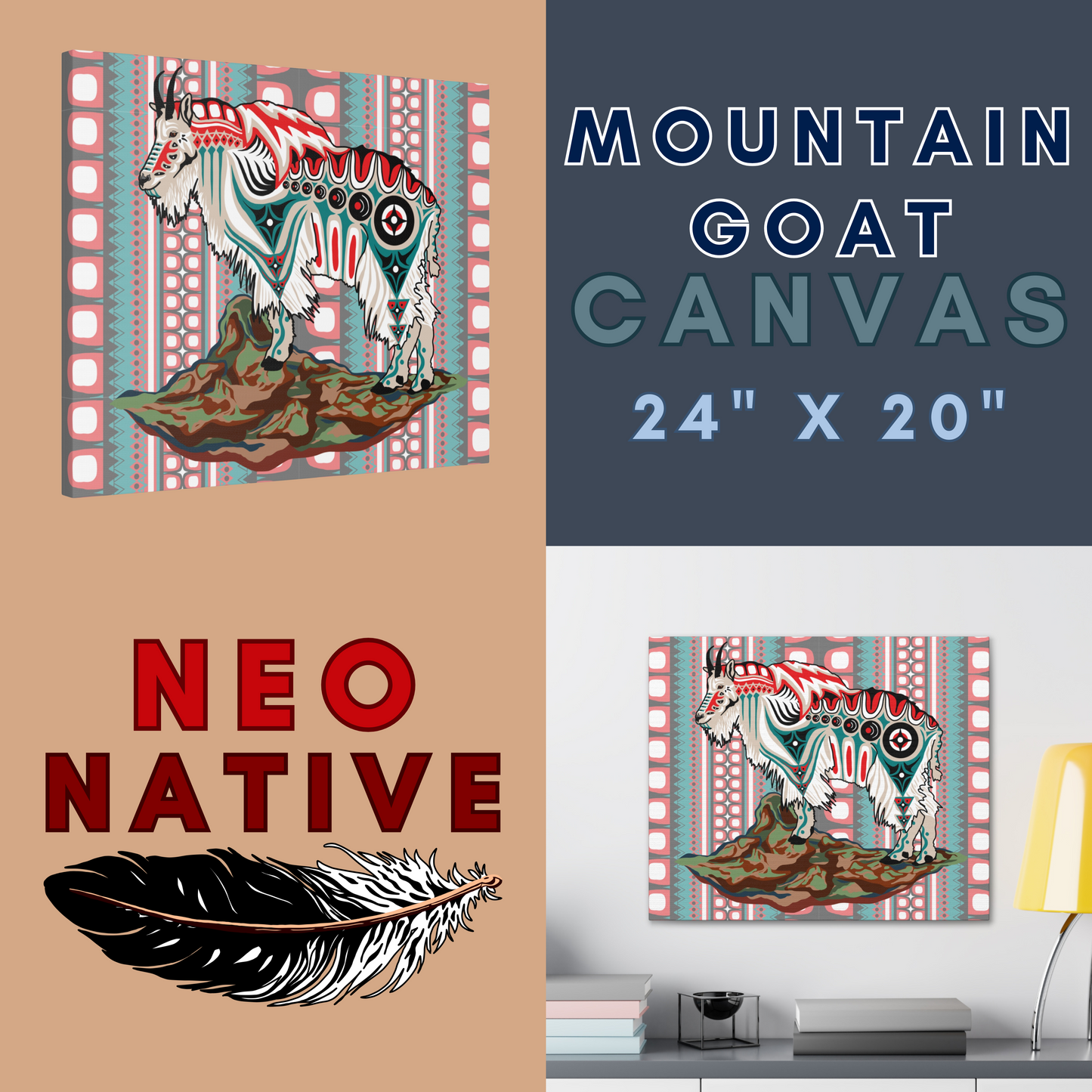 Mountain Goat Canvas