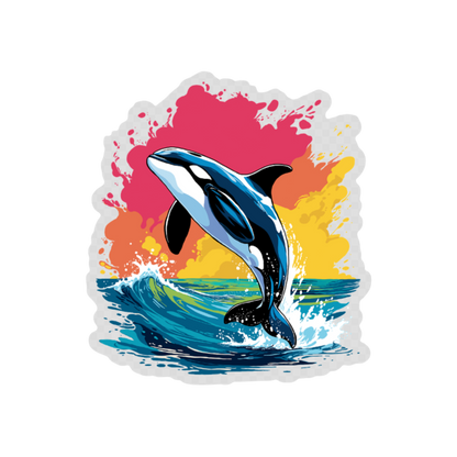 Hand-drawn orca sticker — original wildlife art by Kayanna Healy at Neo Native