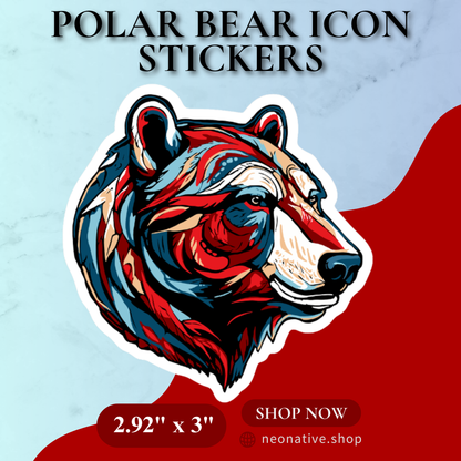 Polar Bear Icon Sticker