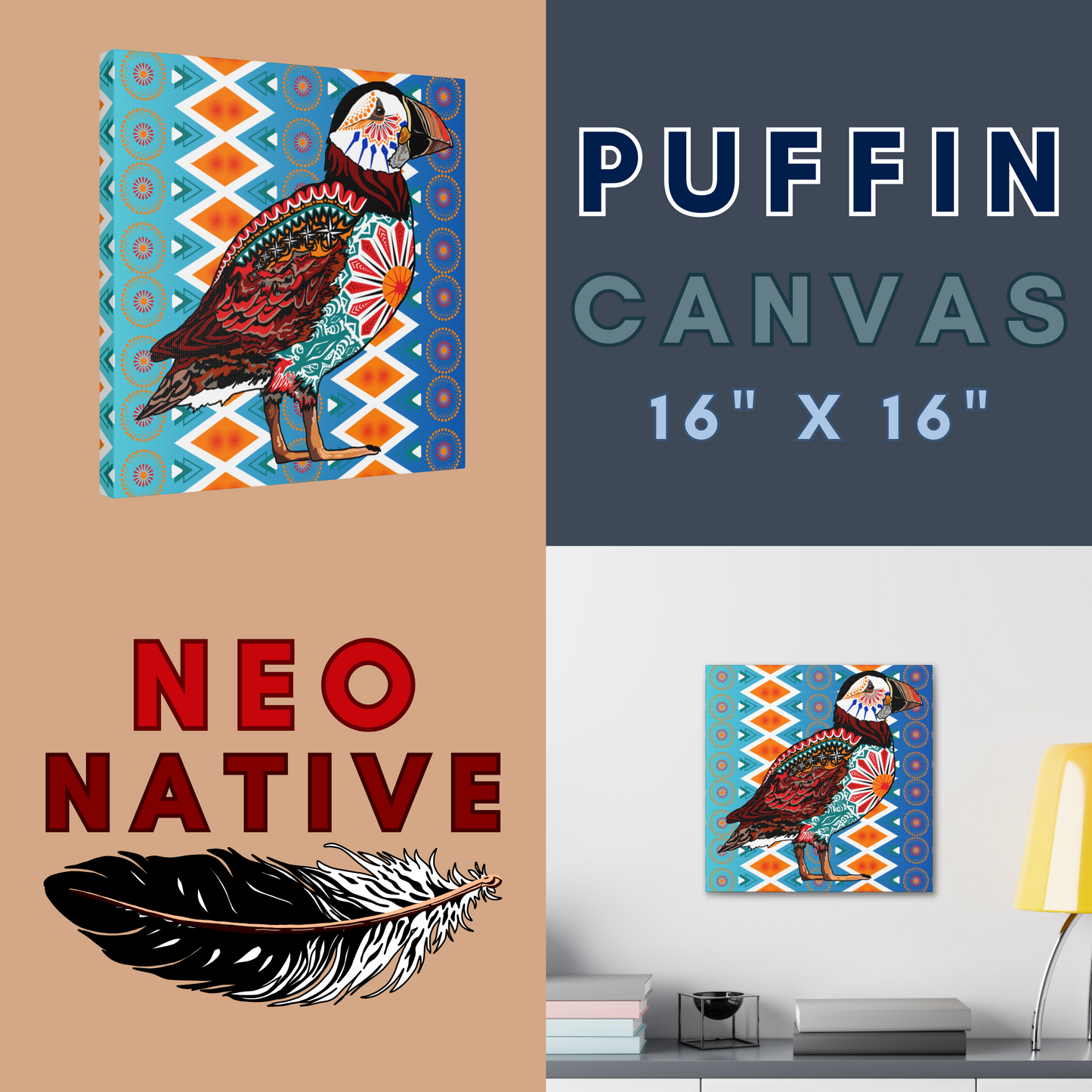 Puffin Canvas