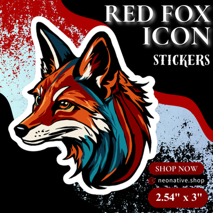 Red Fox Icon Sticker