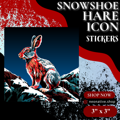 Snowshoe Hare Icon Sticker