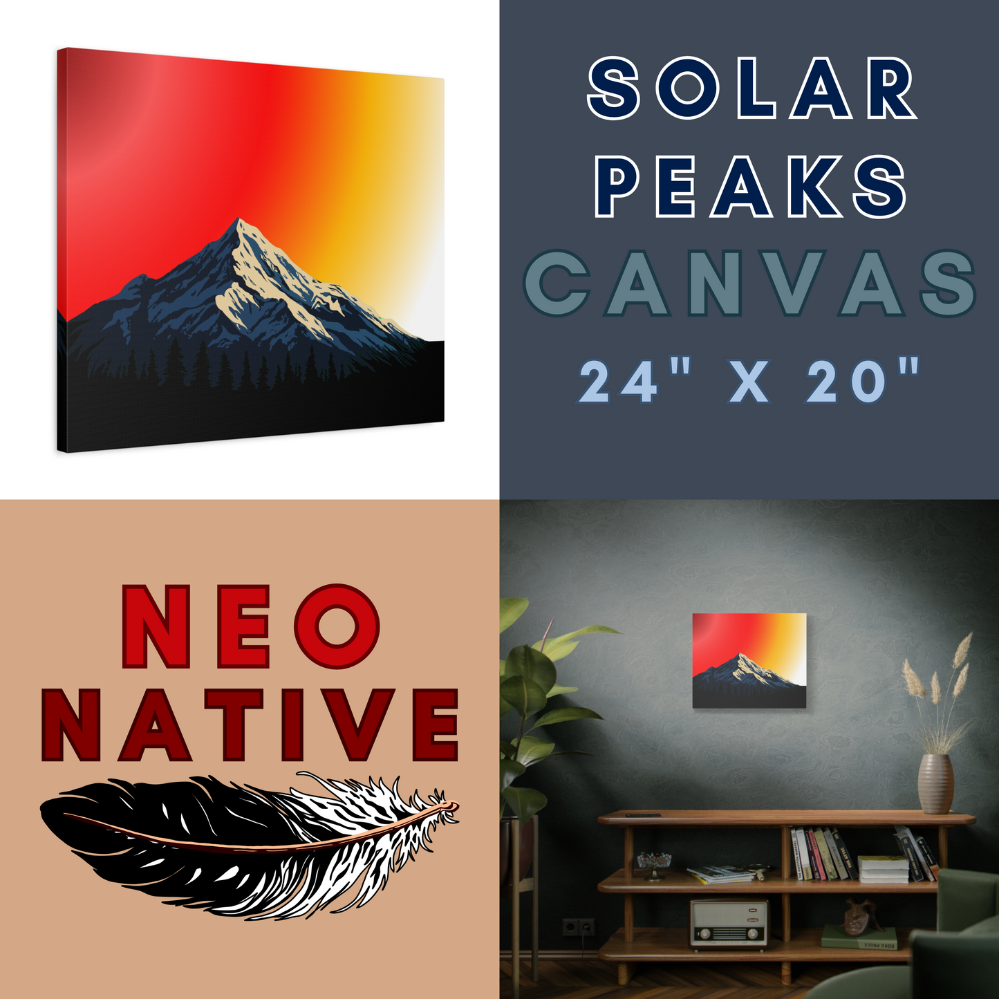 Solar Peaks Canvas