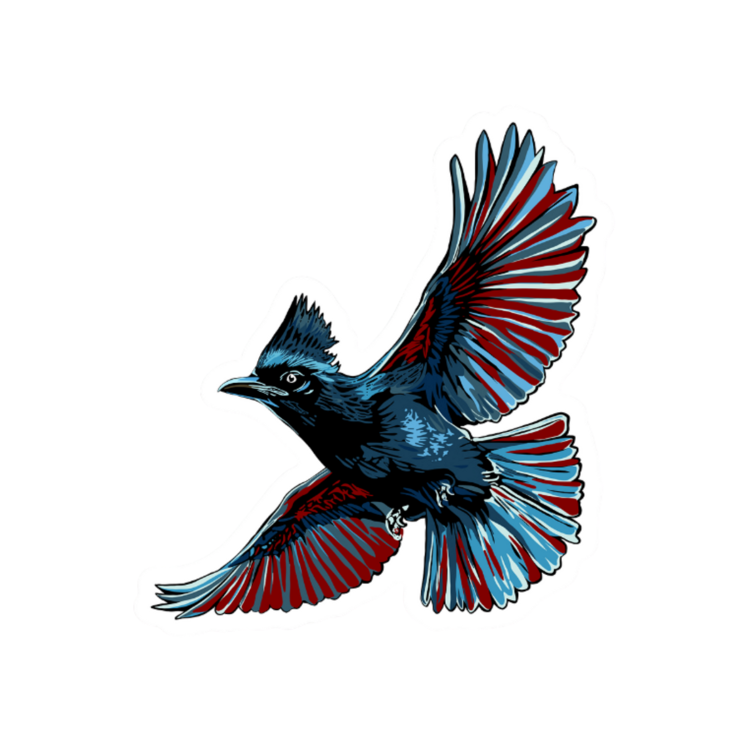 Steller's Jay Icon Sticker