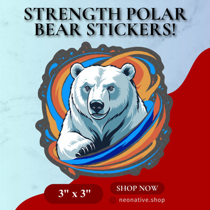 Strength Polar Bear Sticker