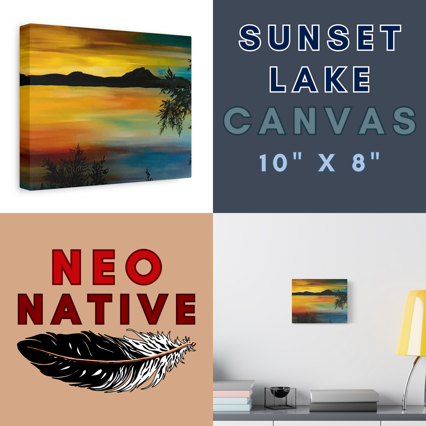 Sunset Lake Canvas