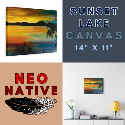 Sunset Lake Canvas