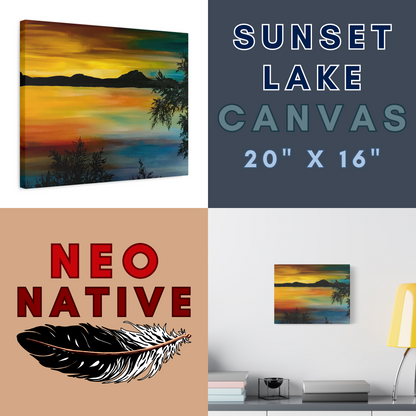 Sunset Lake Canvas