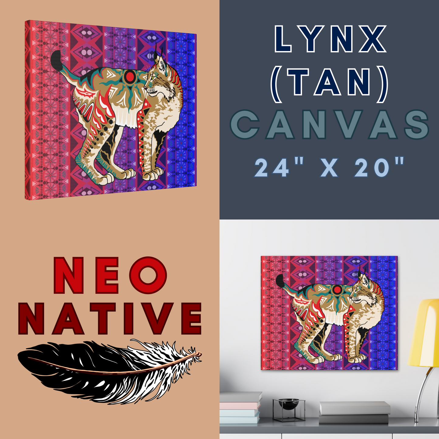 Tan Lynx Canvas