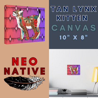 Tan Lynx Kitten Canvas