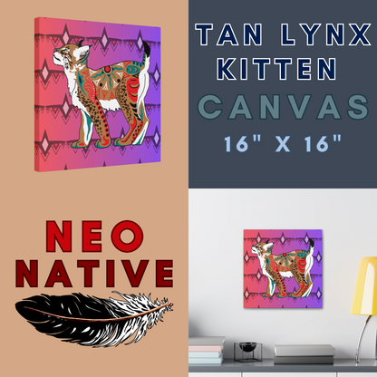 Tan Lynx Kitten Canvas