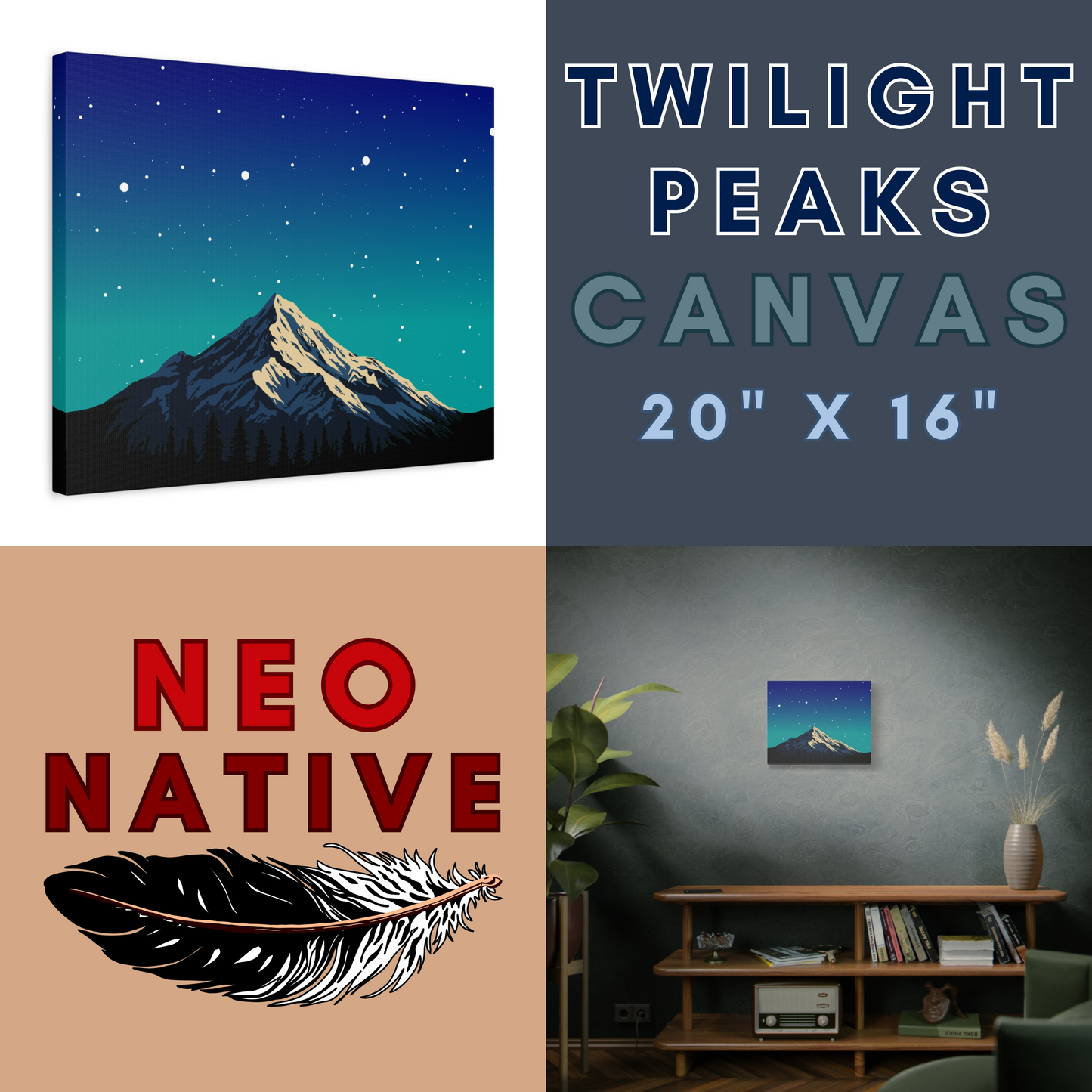 Twilight Peaks Canvas
