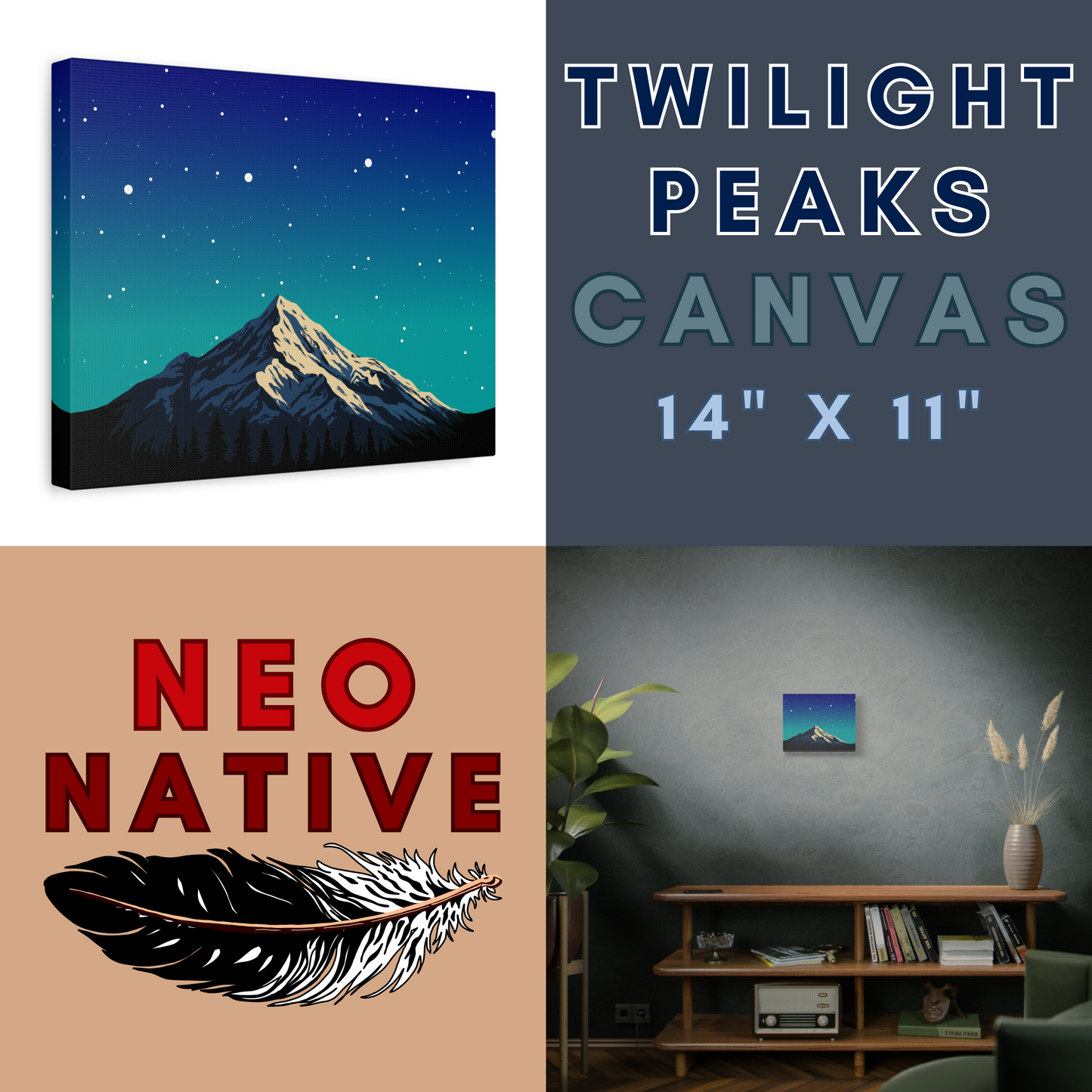 Twilight Peaks Canvas