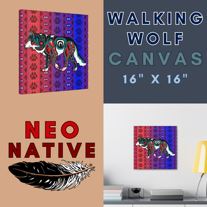 Walking Wolf Canvas