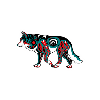 Walking Wolf Sticker