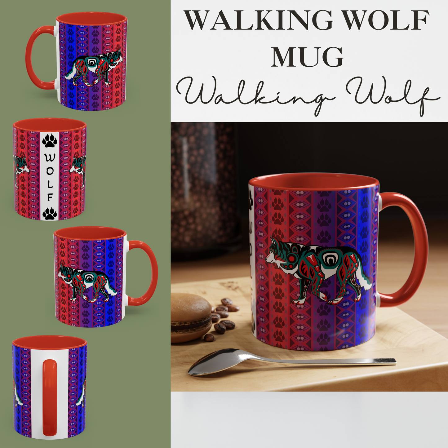 Walking Wolf Mug