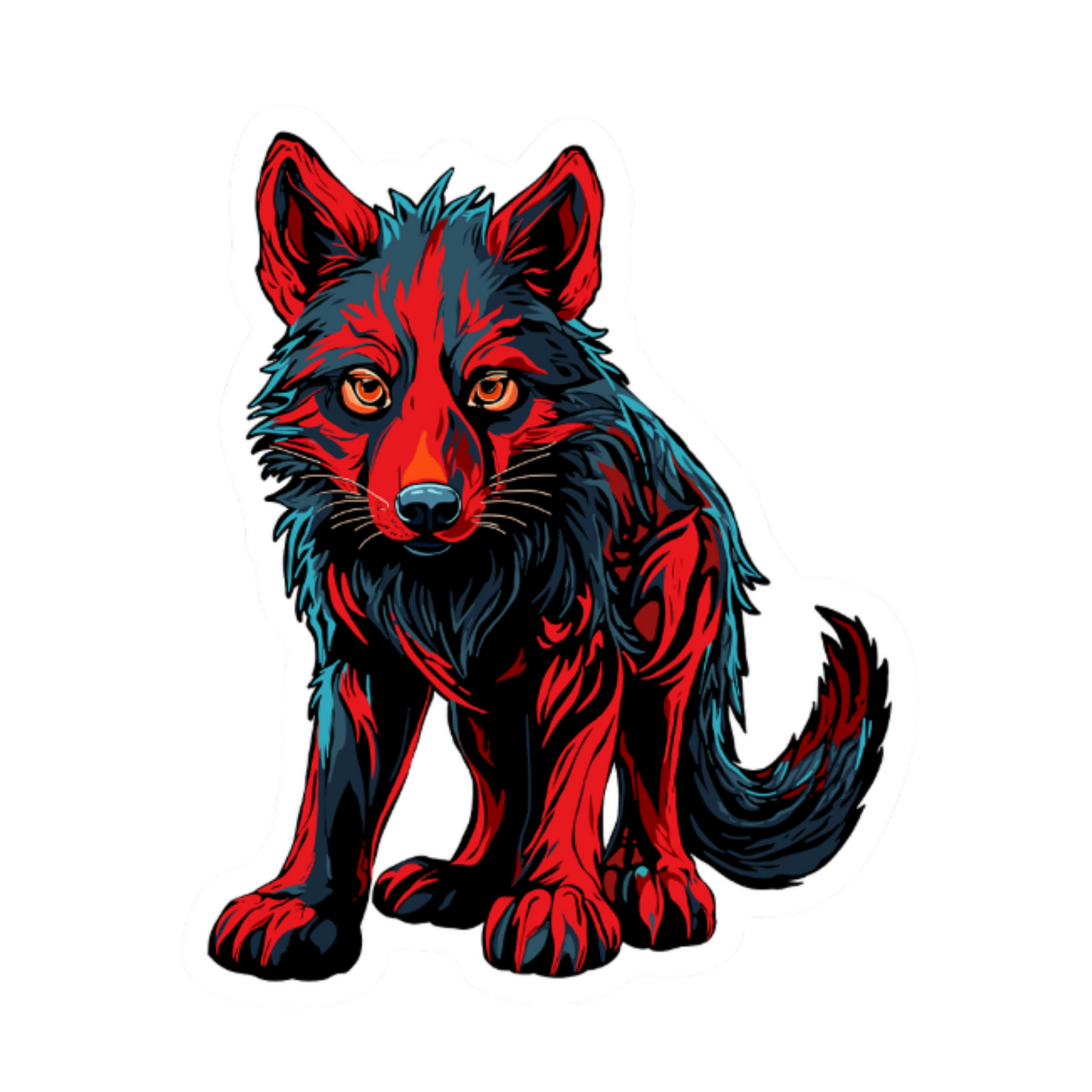 Wolf Pup Icon Sticker