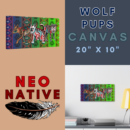 Wolf Pups Canvas