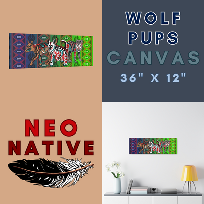 Wolf Pups Canvas