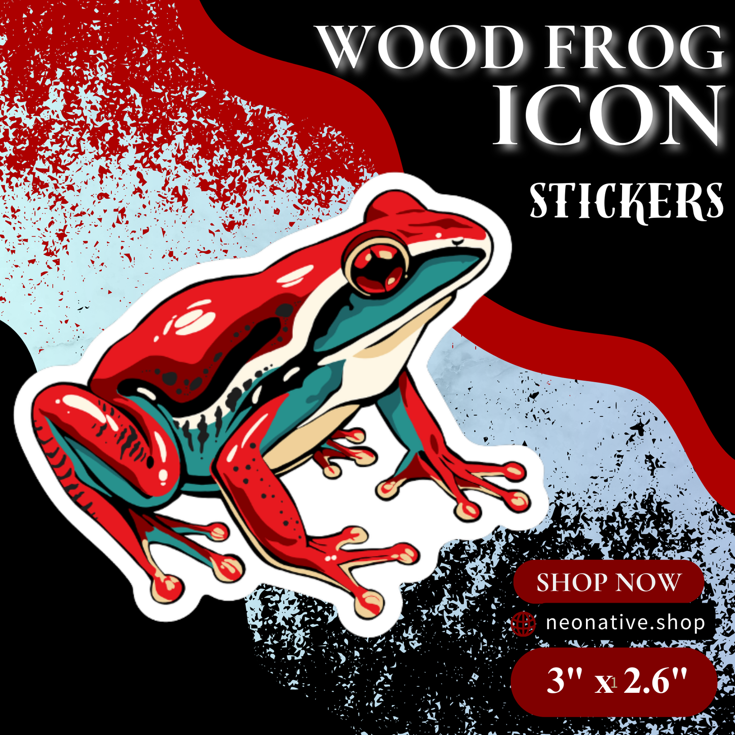 Wood Frog Icon Sticker