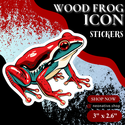 Wood Frog Icon Sticker